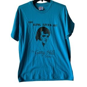 Vintage Elvis Prestley The King Lives On T Shirt USA Hanes Large Single Stitch